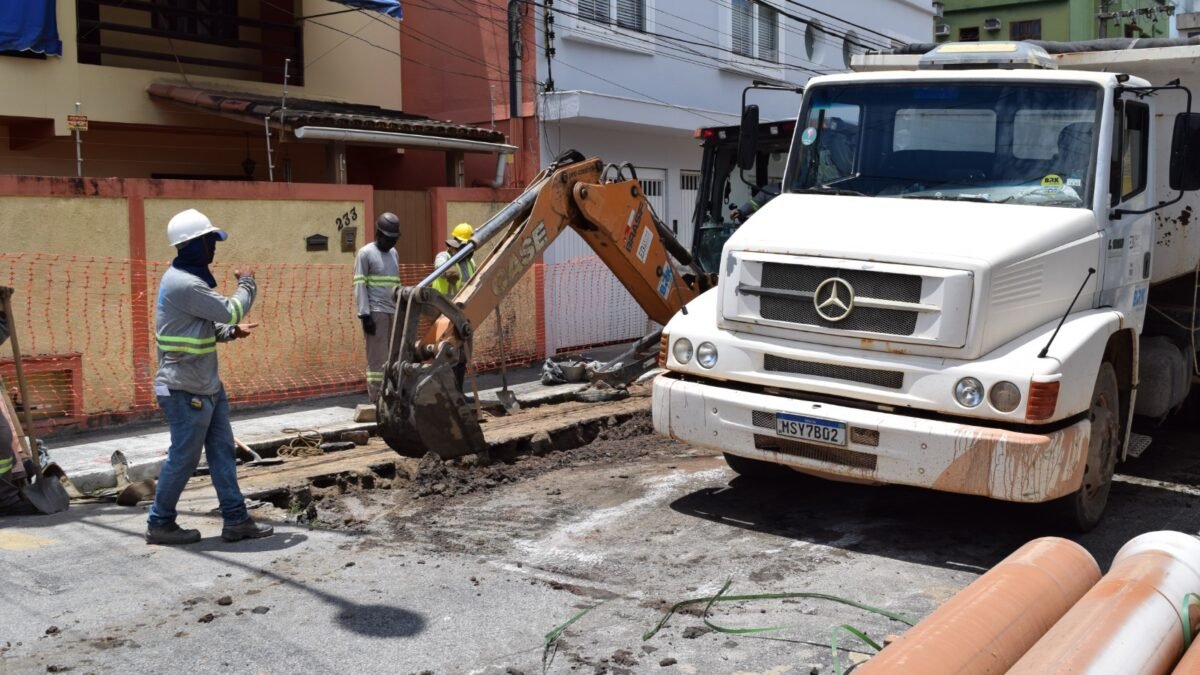 Macaé segue com obras do sistema de esgoto