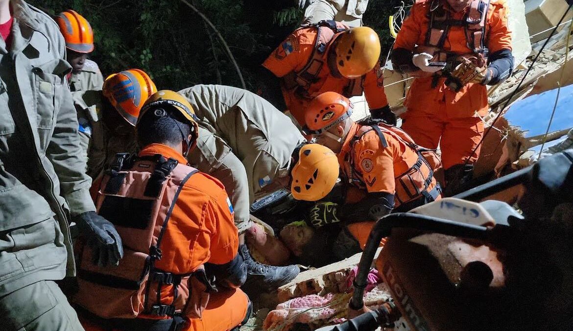 Desabamento deixa morto e feridos no Rio de Janeiro