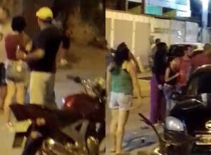 Motorista perde controle, bate em carro estacionado e arruma briga em Rio das Ostras