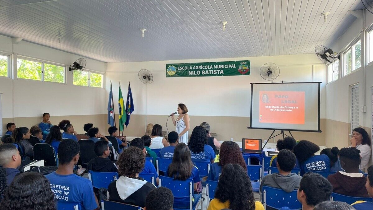 Programa de Erradicação do Trabalho Infantil de Cabo Frio promove palestra para alunos da Escola Agrícola Municipal Nilo Batista