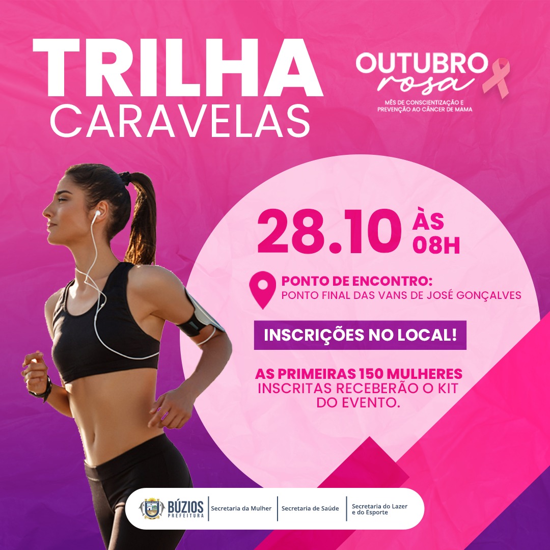 Búzios promove trilha ecológica entre os bairros José Gonçalves e Caravelas em alusão à Campanha Outubro Rosa