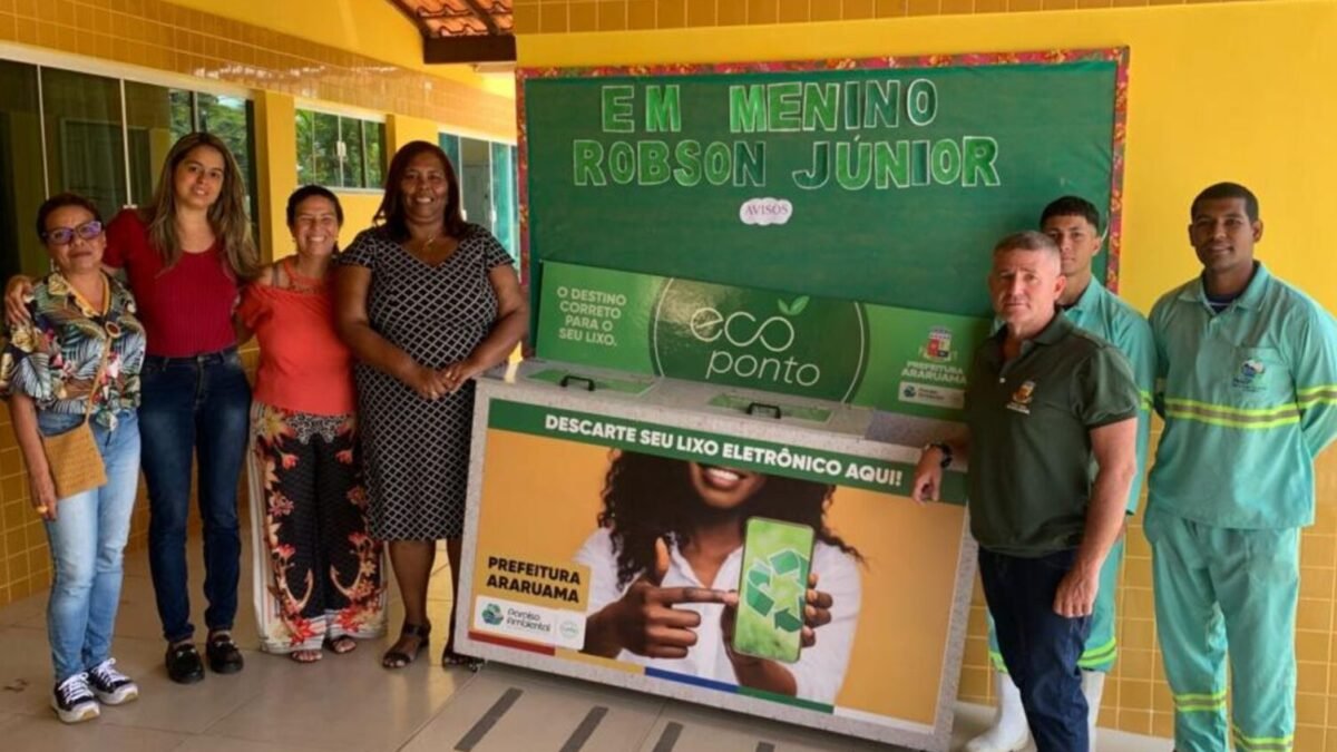 Escolas 100% Ecológicas de Araruama recebem Ecopontos para Coleta de Resíduos