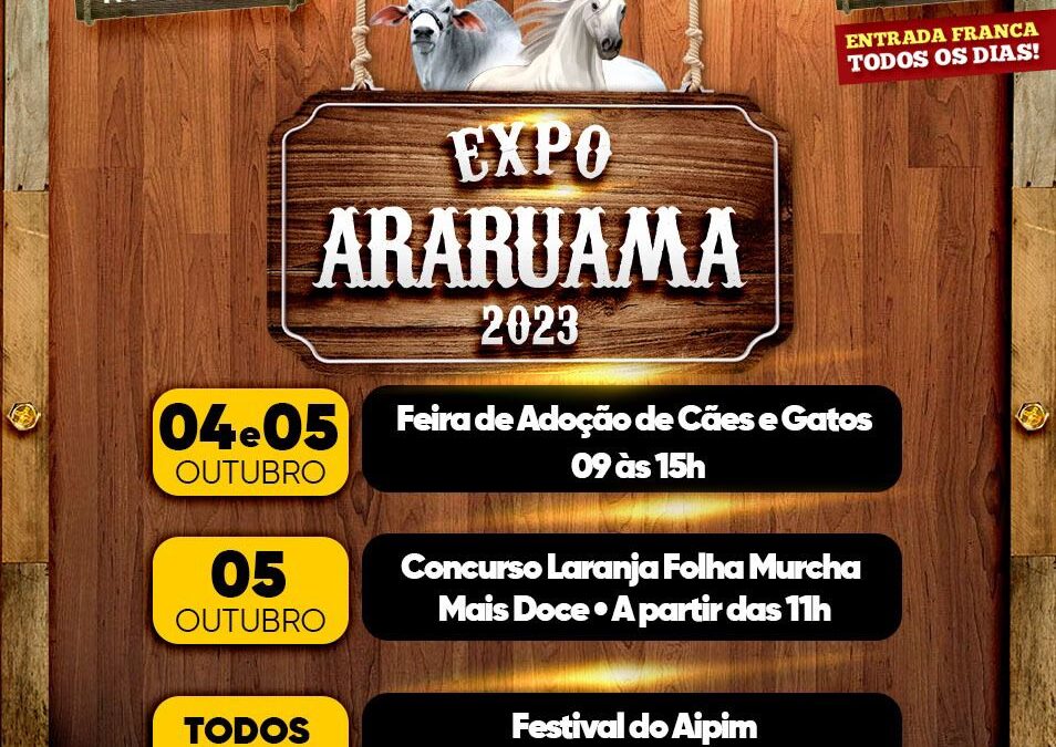 Expo Araruama 2023 tem programação especial para fomentar a economia e a agricultura