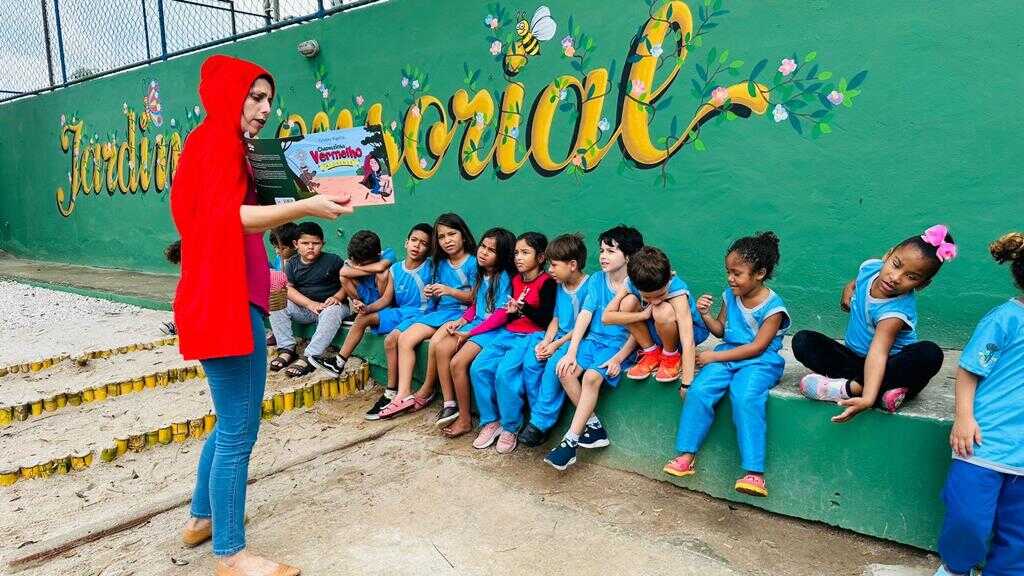 Projeto de unidade escolar aldeense promove experiências lúdicas com “Jardim Sensorial”
