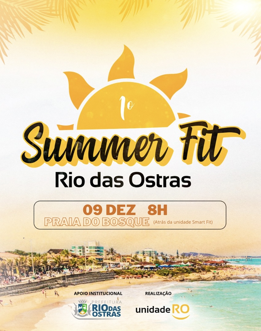 1º Summer Fit anima o próximo sábado, 09