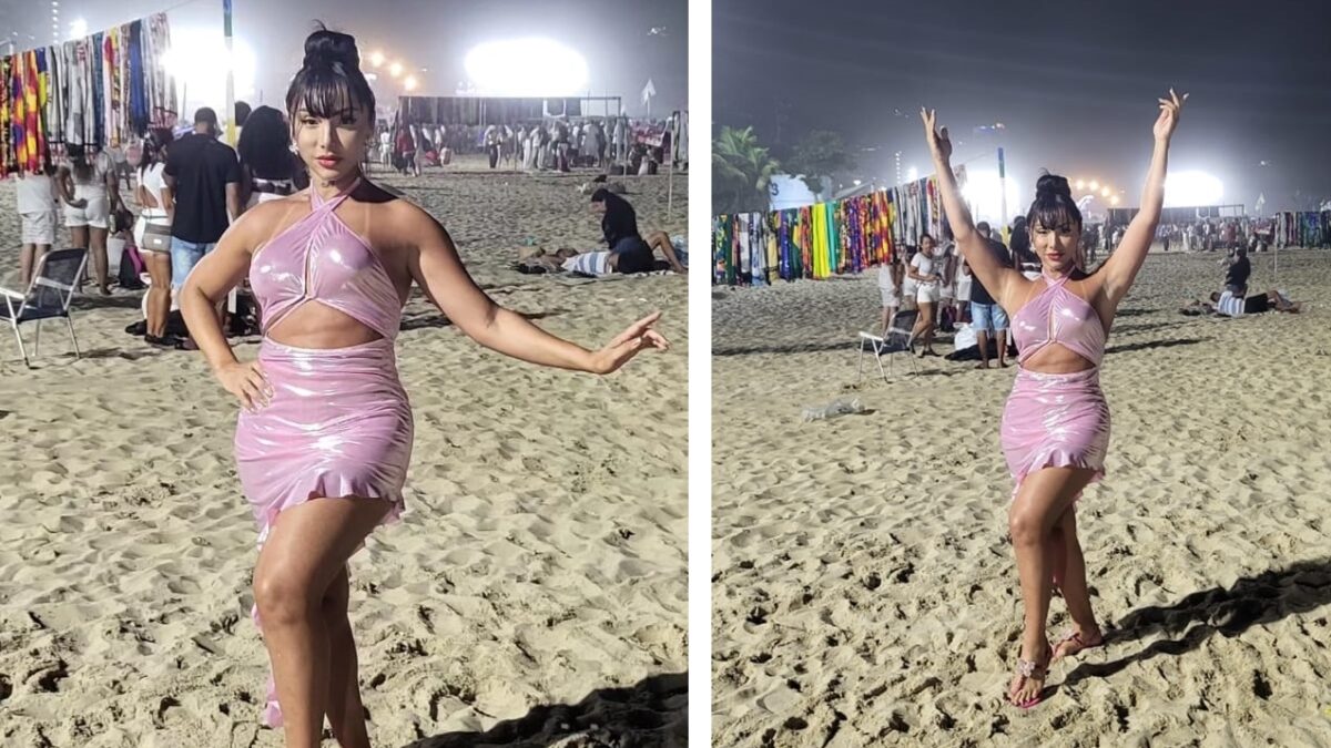 Amanda Fernandes rompe o ano em Copacabana buscando boas energias para 2024