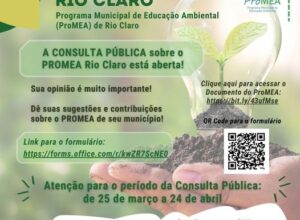 “Participe da Consulta Pública: Elaboração do Programa Municipal de Educação Ambiental em Rio Claro”