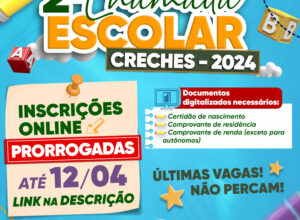 Secretaria de Educação de Pinheiral prorroga prazo de inscrições para segunda chamada escolar de creches municipais