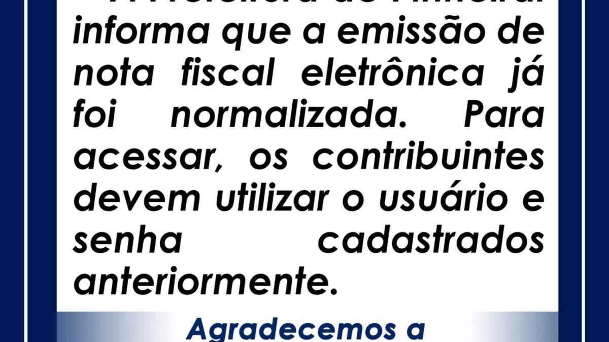 Emissão de nota fiscal regularizada