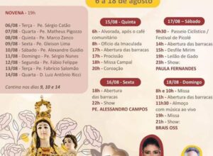 Festa em louvor à Nossa Senhora da Saúde terá a cantora Paula Fernandes