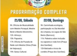 Grupo de capoeiristas promove ação ambiental em Itaipuaçu no próximo fim de semana (21 e 22/09)