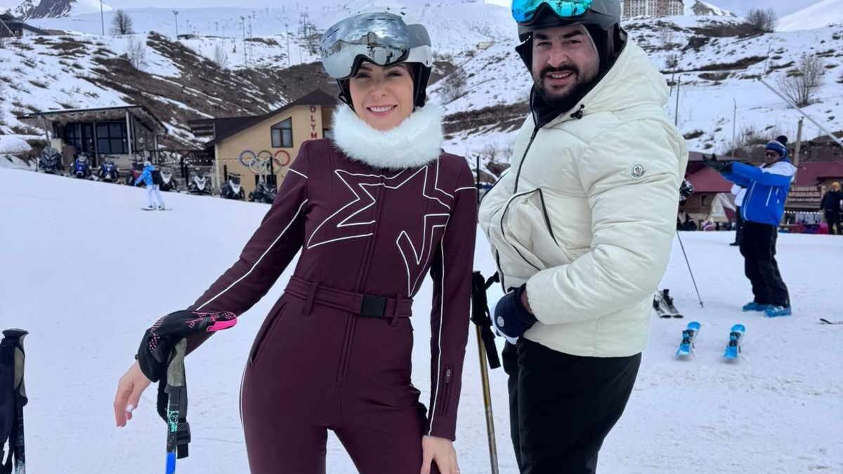 Ex-BBB Amanda Gontijo curte lua de mel de conto de fadas no inverno da Geórgia, na Europa