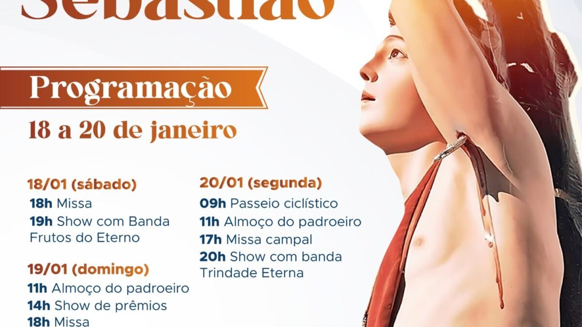 Prefeitura de Araruama realizará Festa de São Sebastião, que inicia neste sábado (18)