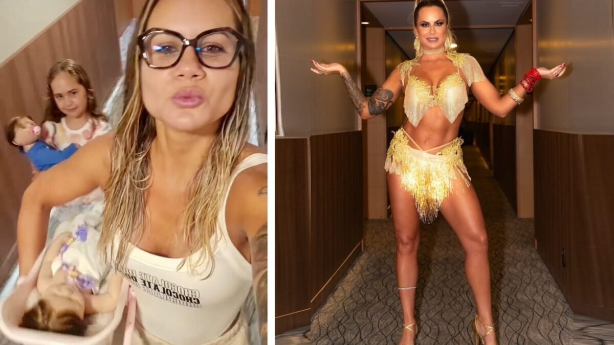 Isis Camargo, Musa do Tucuruvi, brinca de boneca na preparação para o Ensaio Técnico no Anhembi