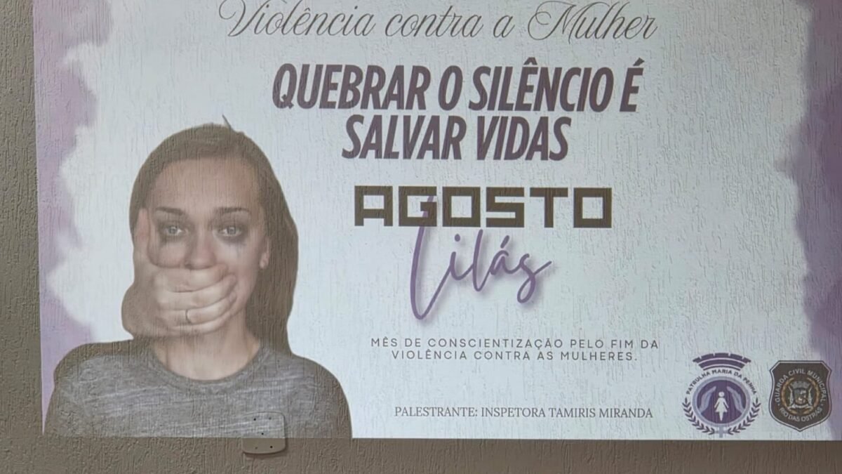 Câmara Municipal de Rio das Ostras recebe palestra do “Agosto Lilás