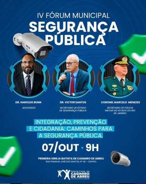 Casimiro de Abreu realiza IV Fórum Municipal de Segurança Pública