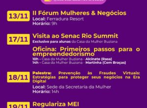 Secretaria da Mulher promove ações empreendedoras em Búzios