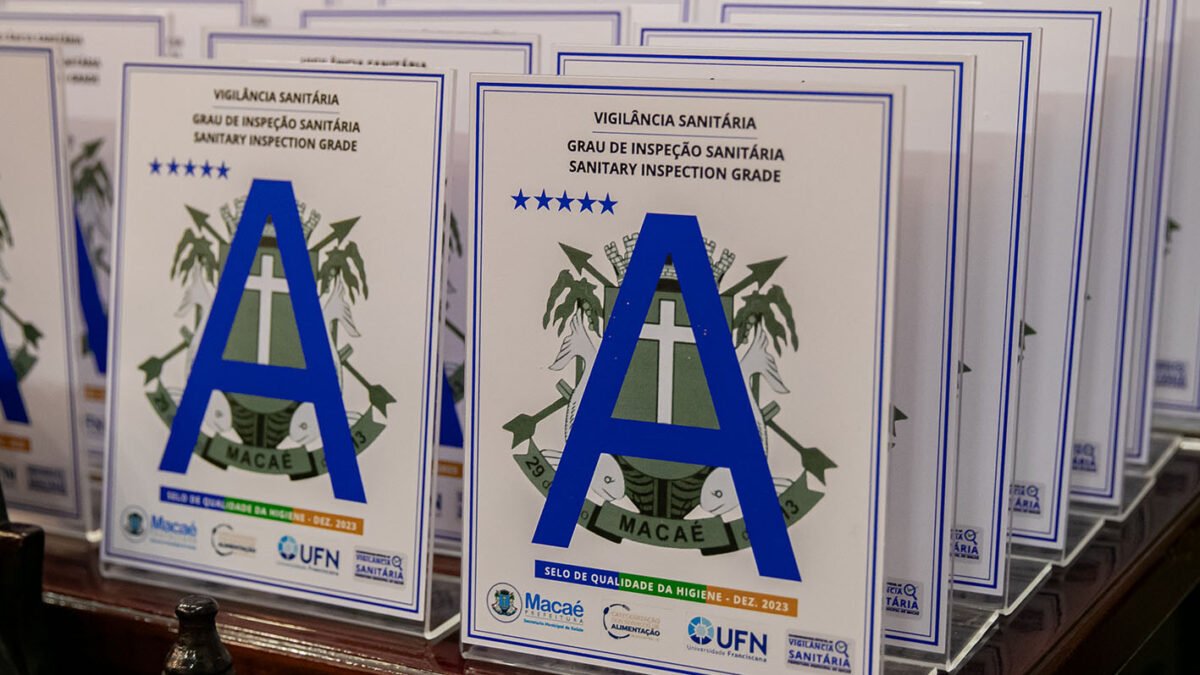 Boas práticas sanitárias rendem premiação a 19 estabelecimentos em Macaé