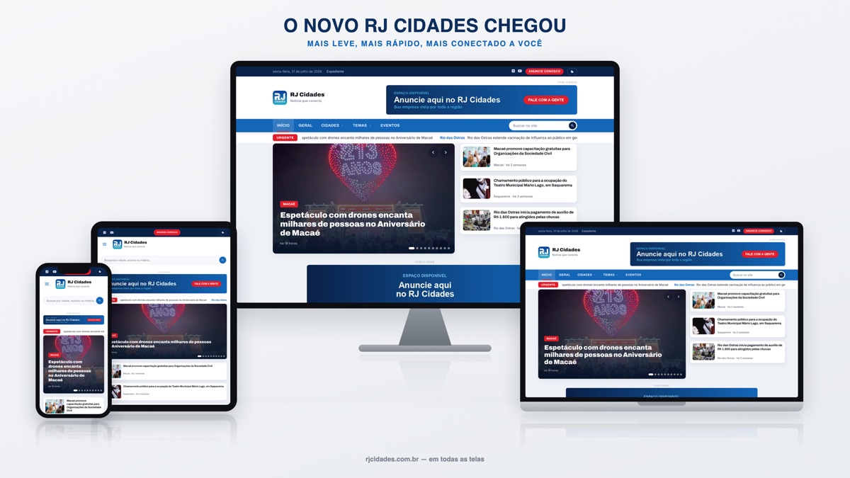 RJ Cidades estreia novo portal: mais rápido, mais bonito e feito para você