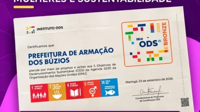 Búzios conquista bronze em objetivos da ONU com políticas públicas. Foto: Divulgação