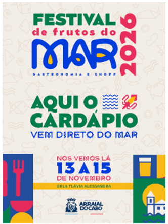 Arraial do Cabo recebe a 4ª edição do Festival de Frutos do Mar em novembro